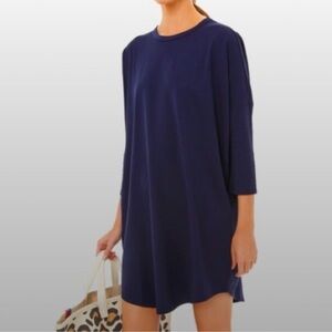 Tuckernuck/Pomander Place Navy Long Sleeve Mini Preppy Dress, Size M/L, EUC
